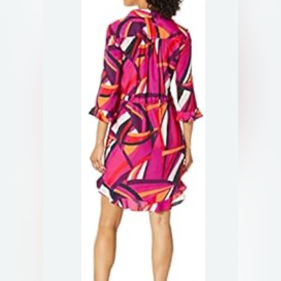 Trina Turk NAT Drawstring Shirt Dress Sz XL EUC! - Picture 3 of 4